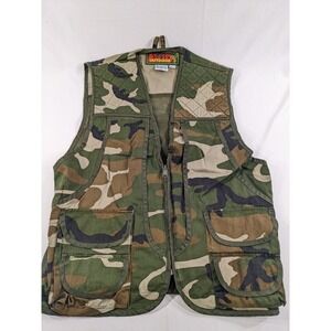 AVID OUTDOOR Men's Multi Pockets SHELL SLOTS Zip Mesh CAMO HINTING Vest M 38-40